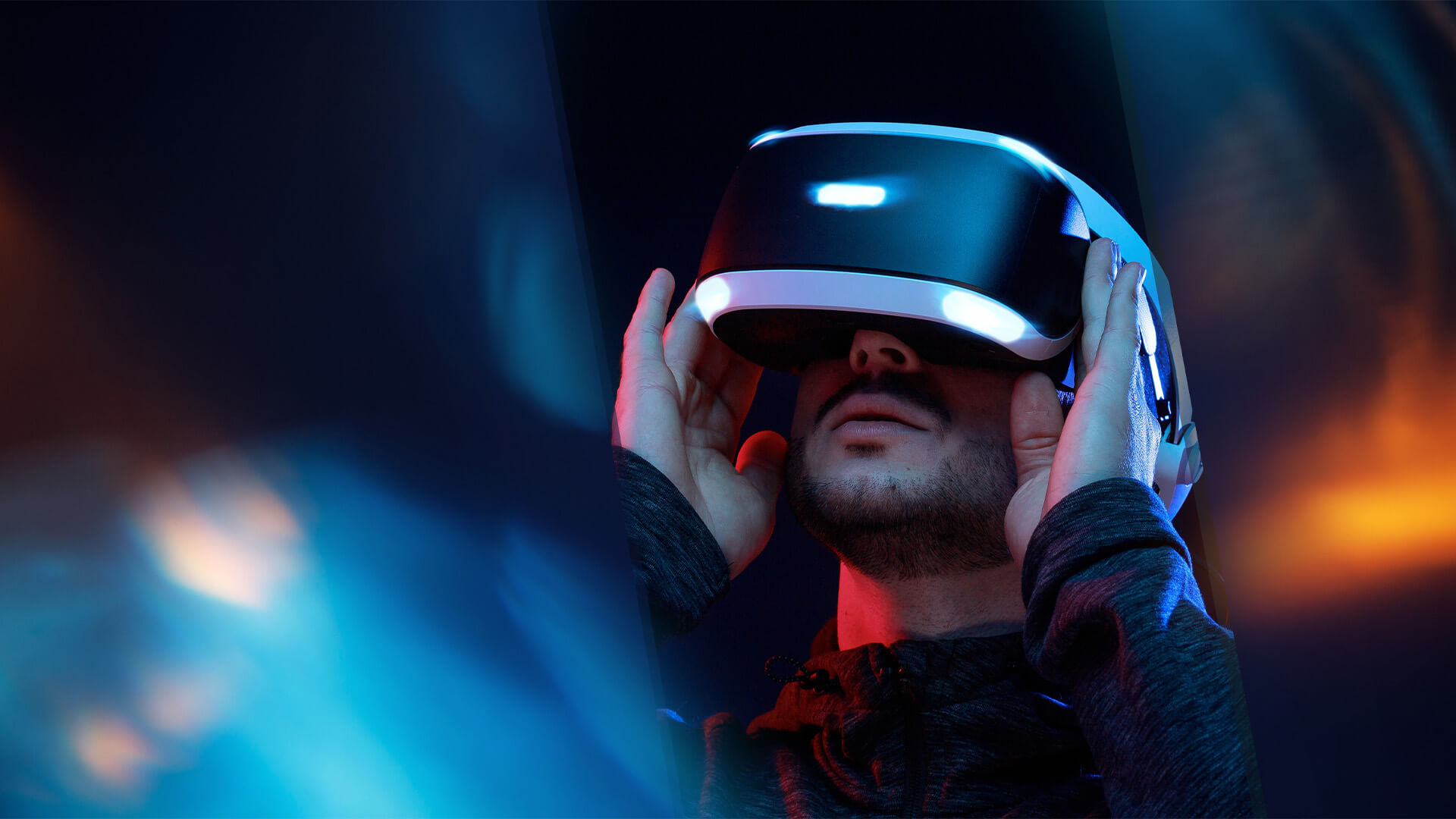 Person using a VR headset