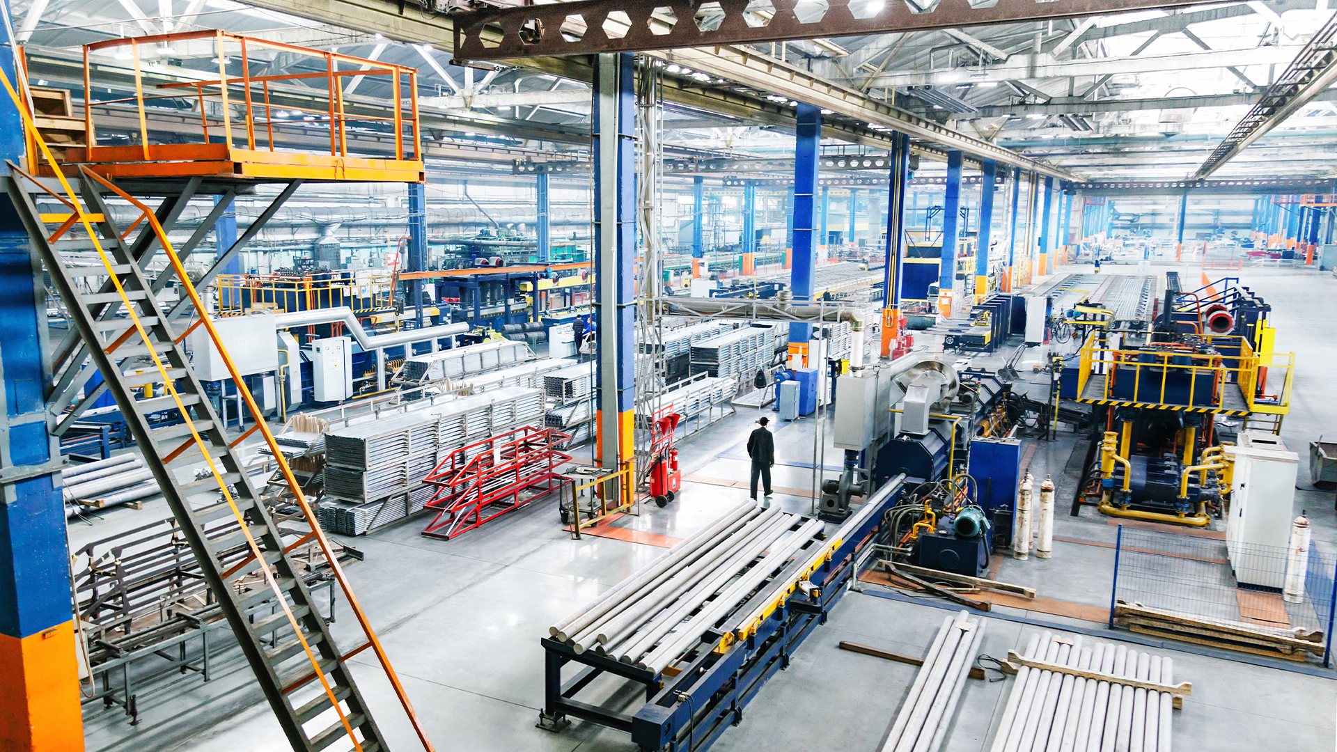 Factory constructions, industry technology, manufacturing iterior, production line